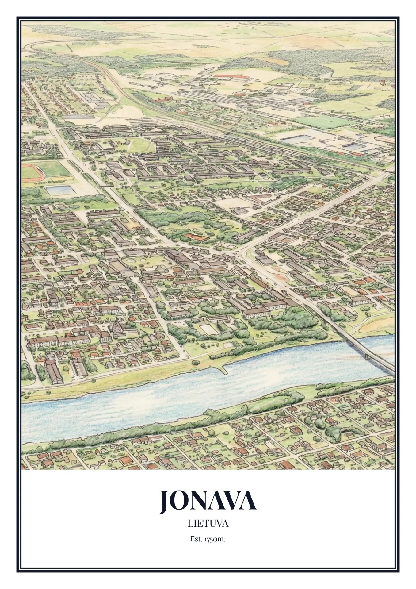 Jonava Town Poster (A1, Light)